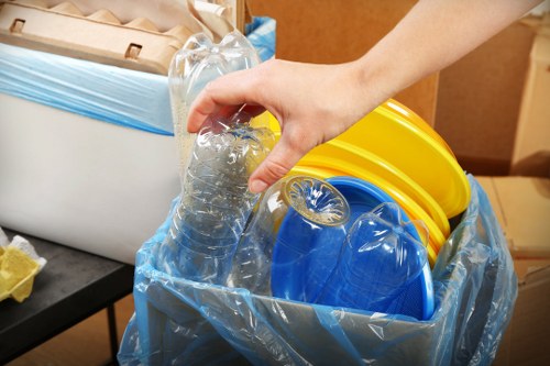 Investigator reviewing commercial waste collection records